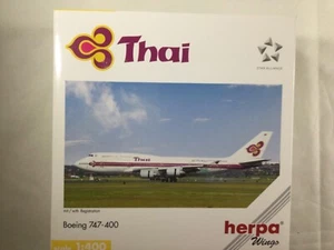 Herpa 560412 1:400 Diecast Airliner Thai Boeing 747-400 - Picture 1 of 1