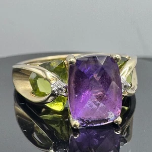 Solid 14k Gold Ring / Size 7.25 / 4.15 Grams Weight / 9mm Wide - Picture 1 of 13