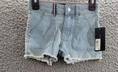 Pantalones Cortos Tommy Hilfiger Elastizados Denim Deshilachado Dobladillo Niña 6X Bolsillo Lavado Bowery Foto 1 de 4