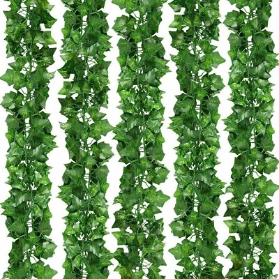 60X 2.2M Artificial Ivy Vine Fake Foliage Hanging Leaf Garland Plant Party Decor - image 1 of 4