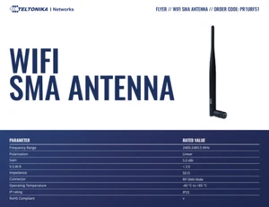 Brand new Original Teltonika PR1URF51 WI-FI SMA Antenna - Picture 1 of 5