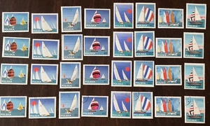 1965 POLAND YACHTS STAMPS #1324-1331 4 SETS, TOP 3 ROWS MNH MH BOTTOM ROW USED - Picture 1 of 8