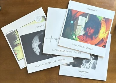 PJ HARVEY four Demos vinyl LPs + The Peel Sessions 1991-2004 LP NEW SEALED MINT - Image 1 of 4