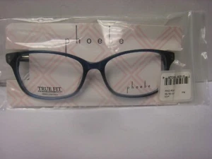 Phoebe Couture  Eyeglass Frames P341  in NAVY  55-18-140-38v With  Generic Case - Picture 1 of 6