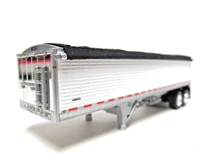 DCP/FIRST GEAR 1/64 SCALE SHORT WILSON GRAIN TRAILER WHITE WITH BLACK TARP  - Picture 1 of 6