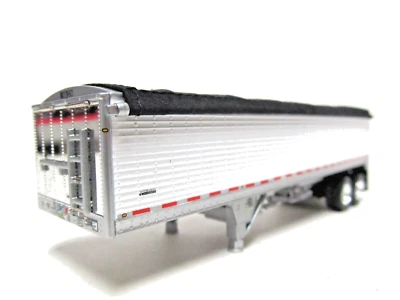 DCP/FIRST GEAR 1/64 SCALE SHORT WILSON GRAIN TRAILER WHITE WITH BLACK TARP  - Image 1 of 4