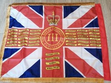 The Royal Regiment of Fusiliers 3rd battalion Queens colours flag.