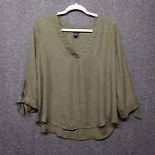 Justify - Blouse - SIZE L WOMENS - Green long sleeve, lightweight 