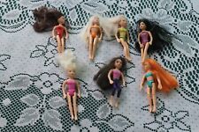 VINTAGE Fashion Polly Pocket Dolls real Hair 3 with moveable limbs RARE