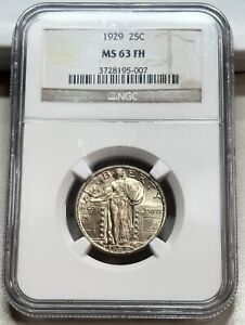 1929  STANDING LIBERTY QUARTER  NGC  MS63 FH  UNCIRCULATED FULL HEAD
