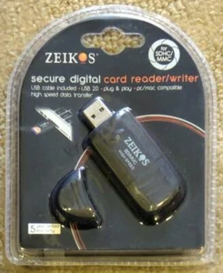 ZEIKOS ~ LECTOR DE TARJETAS DIGITALES SEGURO / ESCRITOR PARA SDHC / MMC Gr8 Relleno de Medias - Imagen 1 de 2