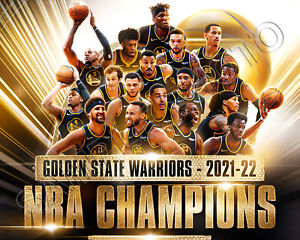 2021-2022 Golden State Warriors 2022 NBA Champions Team Composite 8x10 Photo