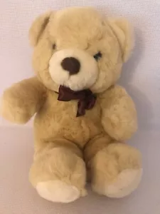 "Juguete de peluche suave con cinta beige de oso de peluche CHAD VALLEY 9""" - Imagen 1 de 2