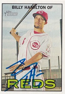 BILLY HAMILTON SIGNED AUTO'D 2016 TOPPS HERITAGE CARD #120 CHICAGO WHITE SOX - Picture 1 of 3