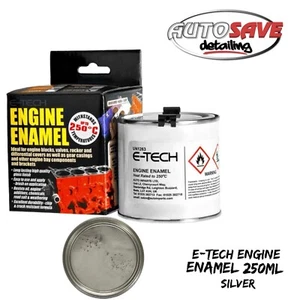 E-Tech High Heat Car Vehicle Engine Gloss Finish Enamel Paint 250ml- Silver - Picture 1 of 1