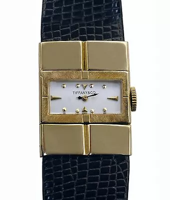 Auténtico Reloj TIFFANY & Co Vintage Años 40 Damas Oro Amarillo 14k por C.H.Meylan  Foto 1 de 4