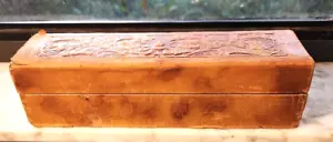 Scatola di cartone vintage in legno e feltro - Foto 1 di 4