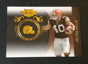 2010 Panini PEYTON HILLIS Plates & Patches #24 Gold Foil/50 BROWNS 🏈 Razorbacks