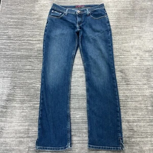 Jeans Kylie Cinch taglia 28/5R donna slim dritto vita bassa blu denim - Foto 1 di 10