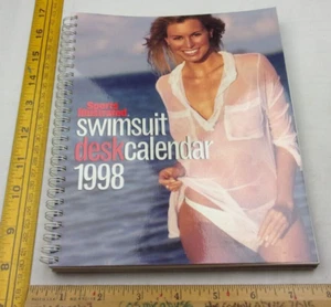 1998 Sports Illustrated Swimsuit Desk Calendar SEXY Tyra Banks Naomi Campbell - Picture 1 of 9
