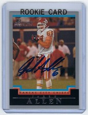 2004 CHIEFS Jared Allen signed ROOKIE card Bowman #223 AUTO RC Autographed