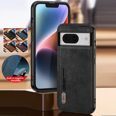 For Google Pixel 8/8 Pro 8a 7/7 Pro Magnetic Leather Shockproof Phone Case Cover - Image 1 of 4