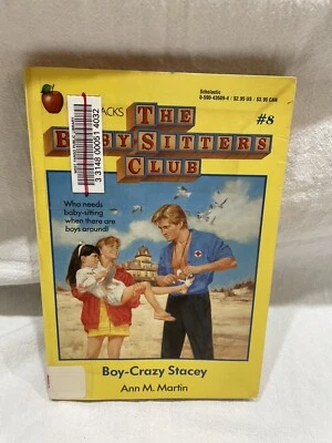 Boy-Crazy Stacey The Baby-Sitters Club #8, Book Pre-Teen Novel Vintage - Image 1 of 4