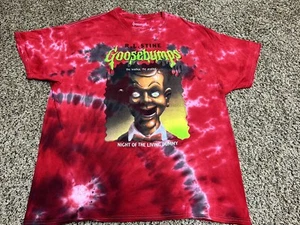 Gänsehaut Shirt rot Batik - Night of the Living Dummy - Größe L R.L. Stine - Bild 1 von 6