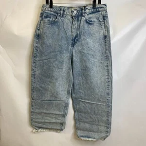 ALLSAINTS Blake Cropped Wide Leg Denim Jeans Women's Size 28 Acid - Picture 1 of 6