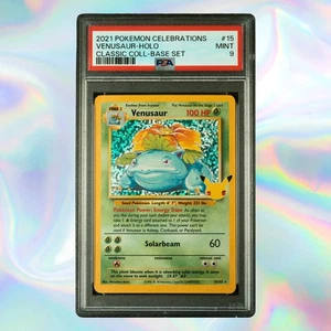 Pokemon Venusaur PSA 9 MINT 2021 Celebrations Holo 15/102 Classic Coll Base Set - Bild 1 von 2