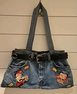 Betty Boop Denim Handbag - Picture 1 of 14