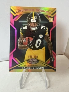 2025 Certified - Kaleb Johnson - Certified Rookies /199 - Steelers - #CRK-KJN - Picture 1 of 2