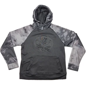 AND1 Black Basketball Hoodie Cammo Raglan Long Sleeve Drawstring Hood Roo Pocket - Picture 1 of 11