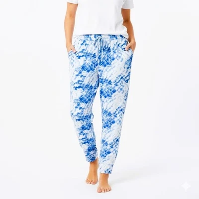 KOOLABURRA by UGG Pants Jogger Lounge Blue White Tie Dye Size Women Petite XL - Image 1 of 4