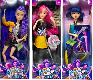KPOP DEMON HUNTERS SET DI 3 BAMBOLE RUMI, MIRA, ZOEY - Afbeelding 1 van 1