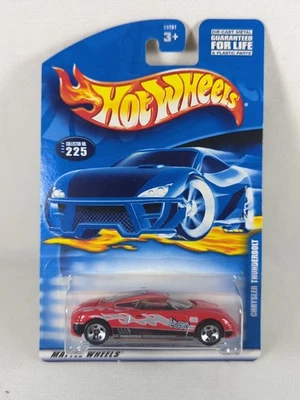 Tarjeta azul Mainline Hot Wheels 2000 # 225 Chrysler Thunderbolt roja Foto 1 de 3