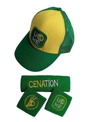 EWS John Cena Cenation Attitude Adjustment Baseball Hat Wristband Set
