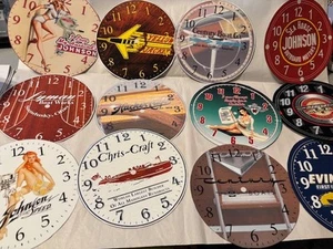 12 Vintage Außenborder Bootsmotoren runde Ersatz-Taktblätter - 6 1/4" Durchmesser - Bild 1 von 5