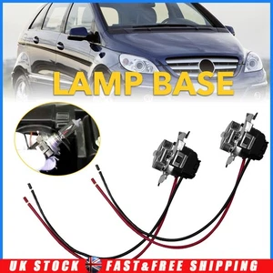 2x H7 LED Light Xenon HID HeadLight Fog No Error Resistor Wiring Harness Socket - Picture 1 of 8