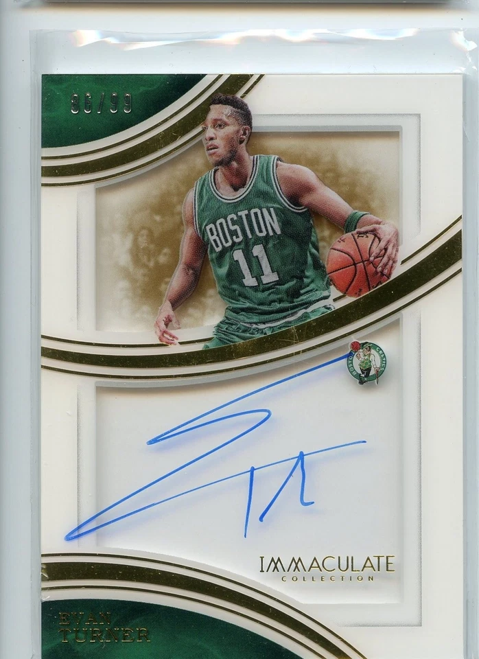 2015-16 PANINI IMMACULATE COLLECTION EVAN TURNER SHADOW BOX AUTO 86/99!! - Image 1 of 1