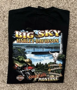 Camiseta Harley Davidson Big Sky Montana para hombre XL Great Falls Yellowstone Sturgis - Imagen 1 de 4