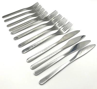 (12) Cuchillos horquillas cubiertos de acero inoxidable IKEA FORNUFT 12 piezas ¡Bonito!! Foto 1 de 4