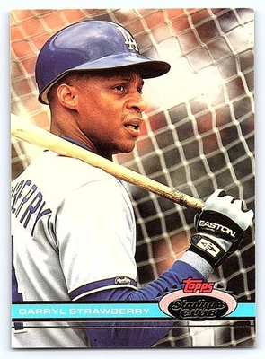 1991 Stadium Club #301 Darryl Strawberry Los Angeles Dodgers - Image 1 of 2