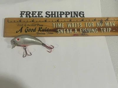 Mann's Vintage Baby 1-Minus Lure Single Stamped: Grey Ghost CRANKBAIT SHIPS FREE - Image 1 of 4