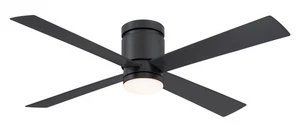 Fanimation Kwartet 52" LED Indoor Ceiling Fan in Black with Opal Frosted Glass - Picture 1 of 1