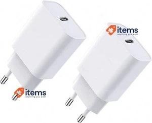 2 Paquet USB C Adaptateur 20W Compatible Avec IPHONE Airpods Samsung Galaxy - Photo 1 sur 6