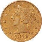 1849 $5 Gold Liberty PCGS XF40 Gold Half Eagle Moffat & Co 02813142