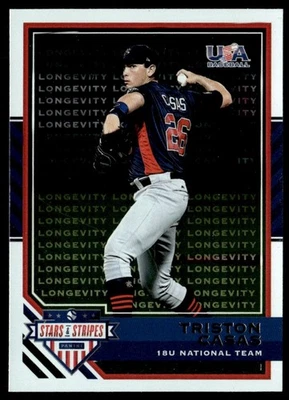 2017 Panini Stars and Stripes Longevity Triston Casas USA #47 - Image 1 of 2