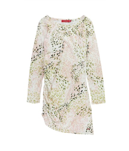 OFF WHITE n:philanthropy Vestito donna astratto bodycon bianco sporco piccolo