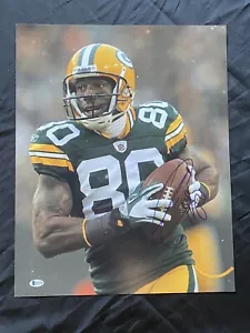 Donald Driver Green Bay Packers foto firmata automaticamente 16x20 ~ BAS Beckett COA - Foto 1 di 4
